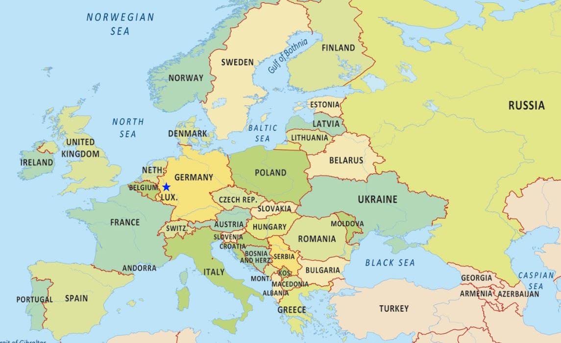 Image of Europe map